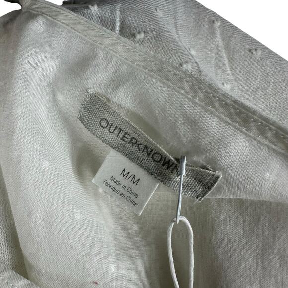 OUTERKNOWN White Lulu Ruffle Tiered Mini Dress Women's Size Medium NWT Boho - Picture 5 of 9